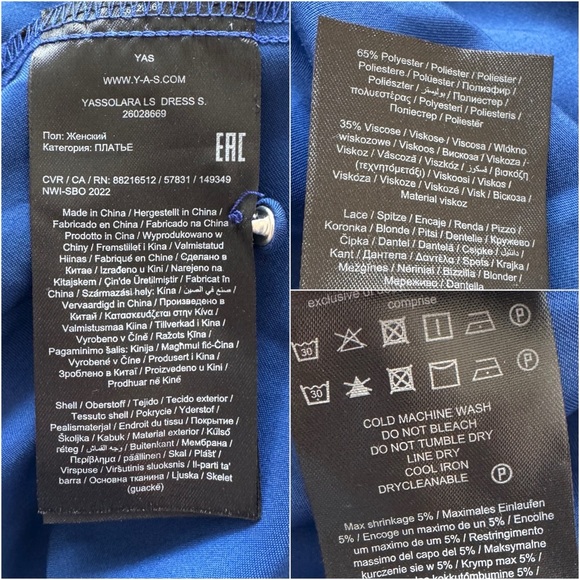 New! Y.A.S • Yassolara Mini Dress in Sodalite Blue - Picture 14 of 15